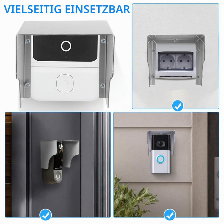 DOITOOL Drahtlose Türklingel Türklingel Schutzhülle Türklingel Abdeckung Wetterfeste Metall Regendic