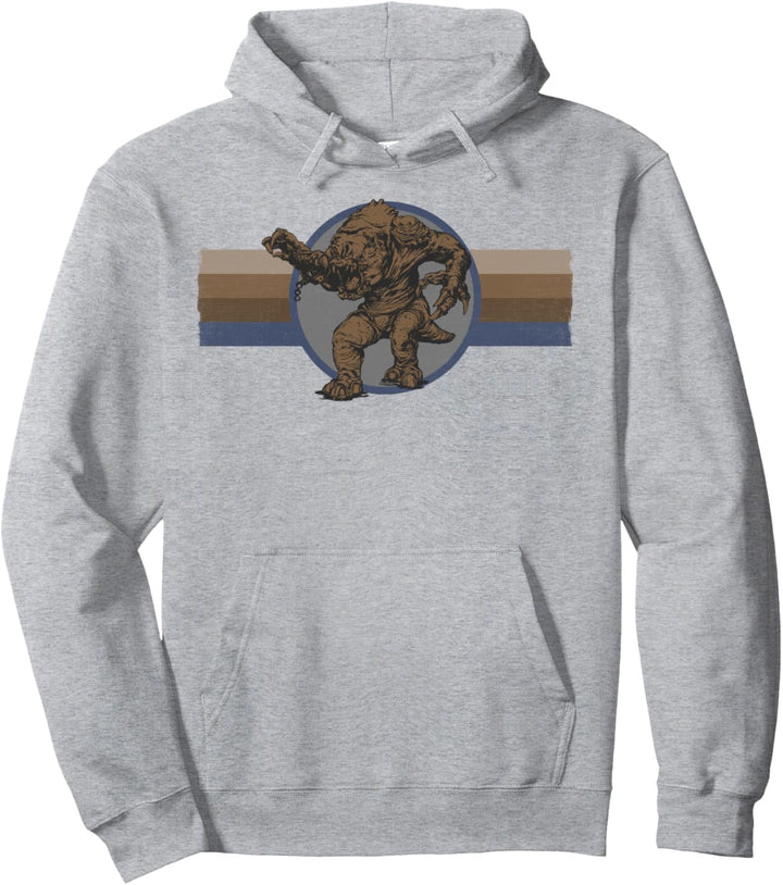 Star Wars Rancor Striped Retro Circle Portrait Pullover Hoodie