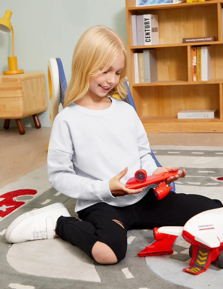 Arshiner Mädchen 5–12 Jahre Langarmshirt Crop Tops Kinder Baumwolle Pullover Sweatshirts mit Rundhal