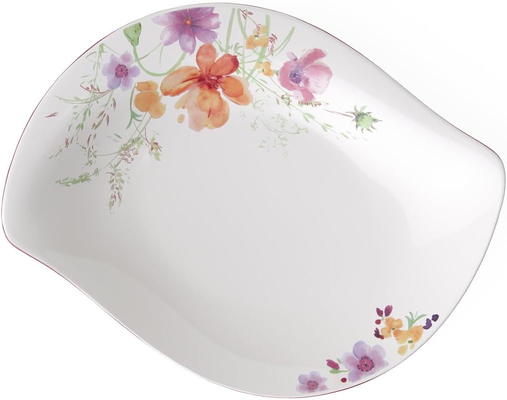 Villeroy und Boch - Mariefleur Basic Serve und Salad flache Schale, Schale für Beilagen und Salate,