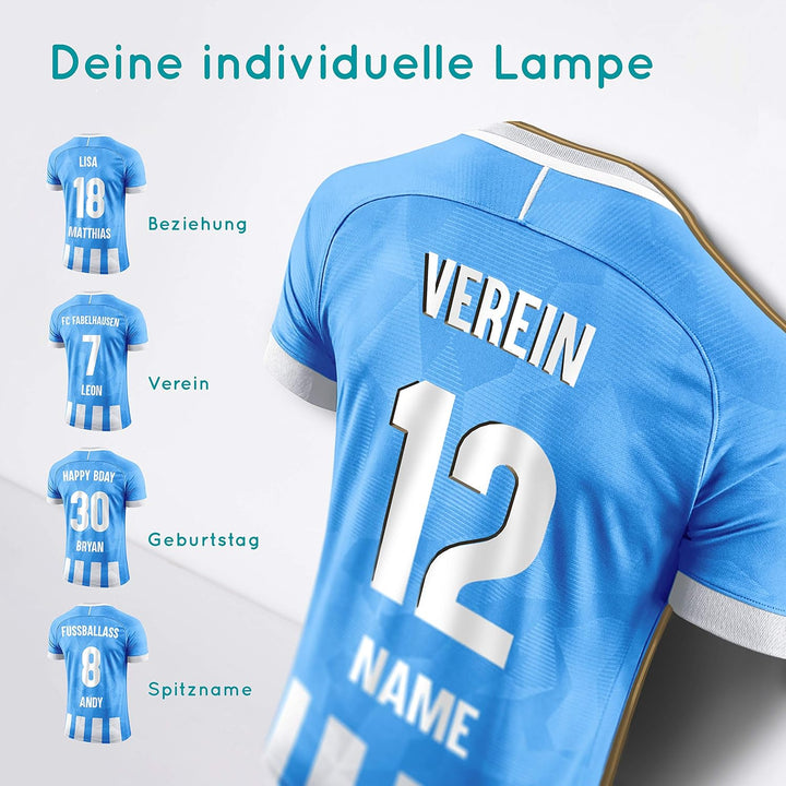 Elbeffekt Trikotlampe für Meppen Fans aus Holz - personalisierbares Geschenk - schenke dein individu