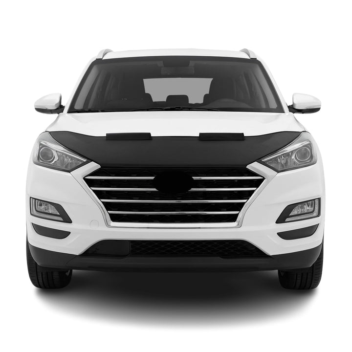 OMAC Haubenbra Steinschlagschutz Bonnet Bra kompatibel mit Hyundai Tucson 2015-2020 Schwarz Halb Sch