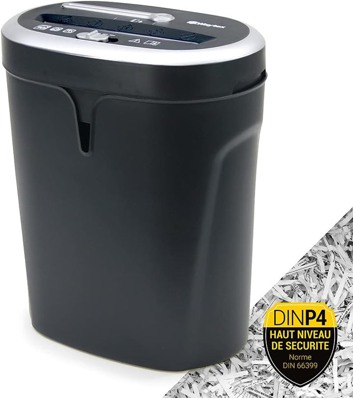WAYTEX 77320 Aktenvernichter Kreuzschnitt, 10 Blatt, CD und DVD, mit grossem Behälter mit 21 l