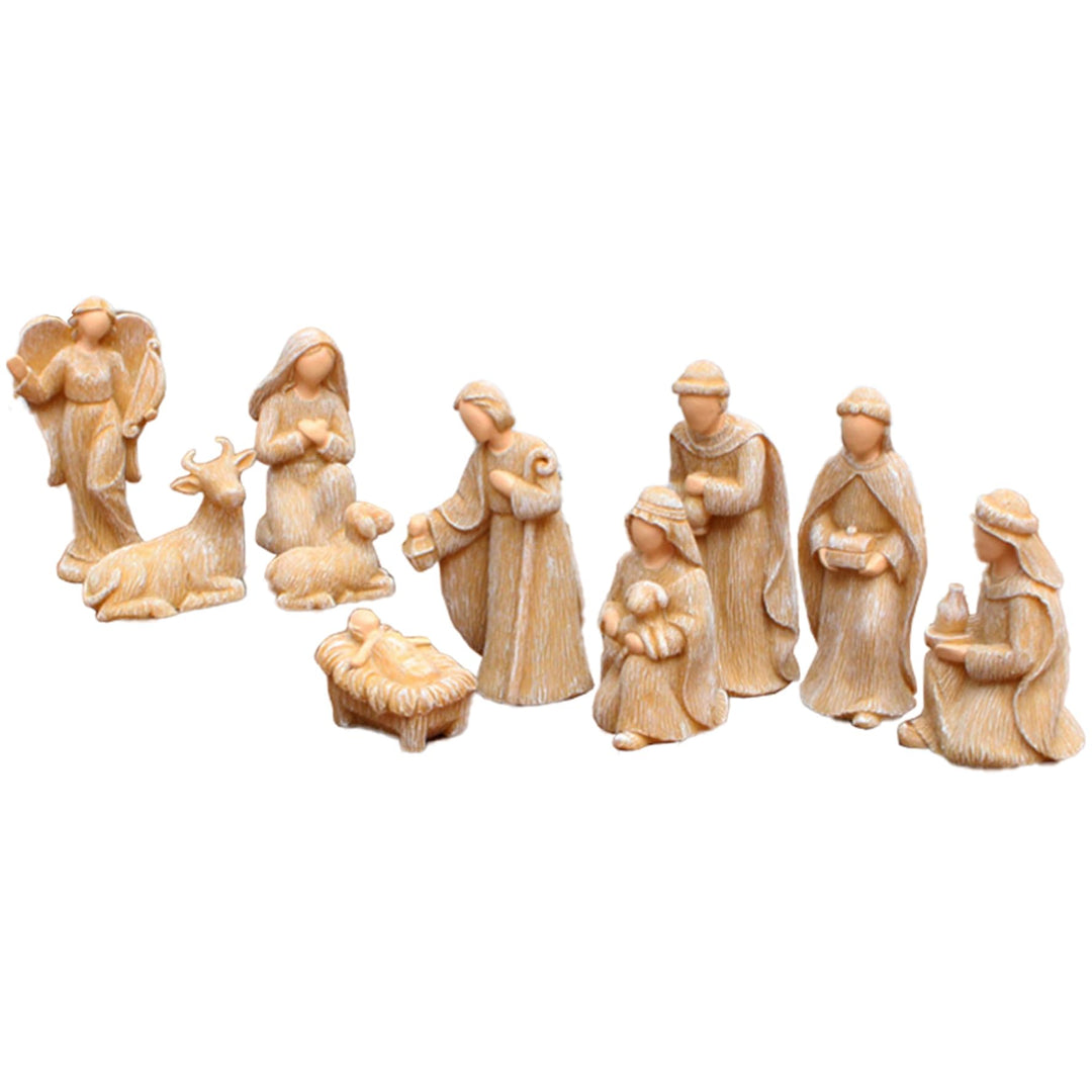 CAKEEYUM Krippe Set Nativitäts Weihnachtskrippe Set Krippe Szene