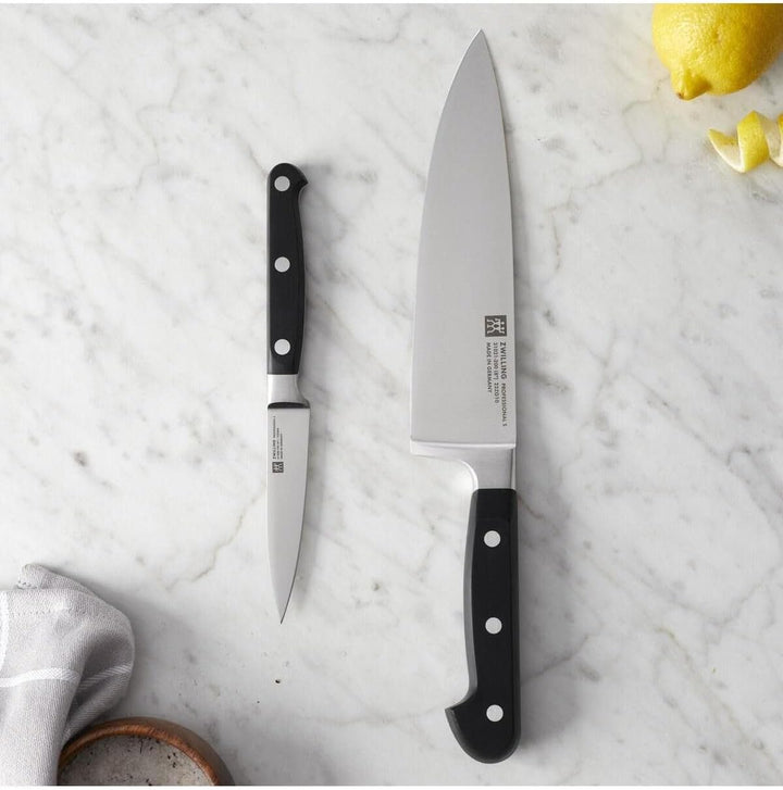 ZWILLING Professional S Messer-Set, 2-teilig (Spick-/Garniermesser 10 cm, Kochmesser 20 cm), Rostfre
