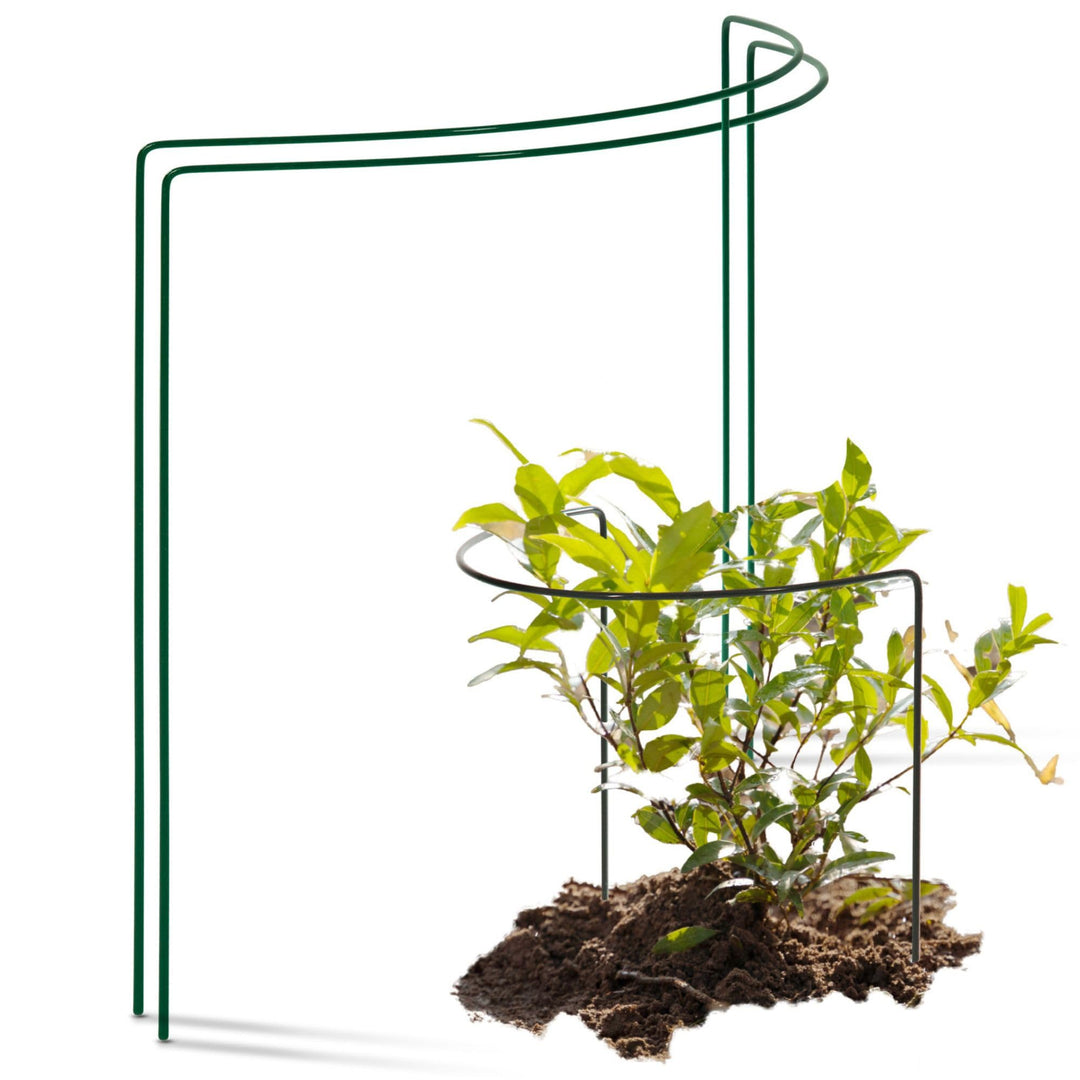 Novatool 2 Strauchstütze halbrund 40 cm Ø50 cm hoch grün Staudenhalter Blumenhalter Rankengewächs Pf