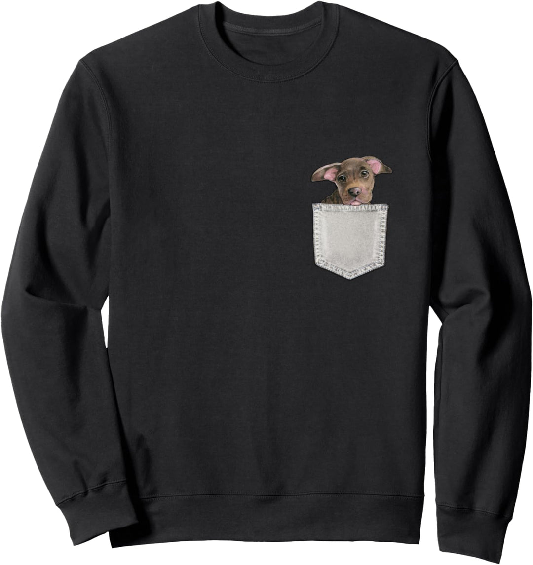 DACKEL Welpe Hund in Brusttasche Dog In A Pocket Geschenk Sweatshirt