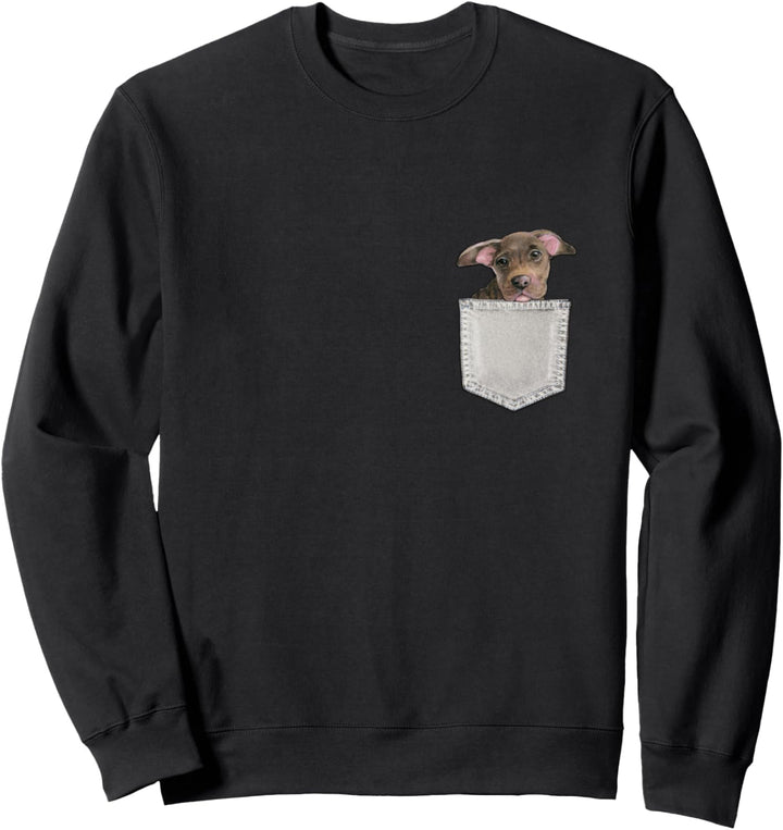 DACKEL Welpe Hund in Brusttasche Dog In A Pocket Geschenk Sweatshirt