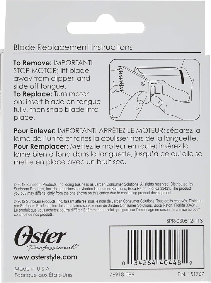 Oster Ersatz-Scherkopf für Oster Motormaschine 97-44, 2,4 mm, Typ 76918-086, Size 1, 2,4 mm