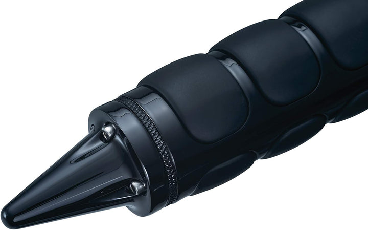 Kuryakyn 1 Paar Motorradlenker Zubehör Stiletto Handgriff Endkappe schwarz glänzend 6359, schwarz gl