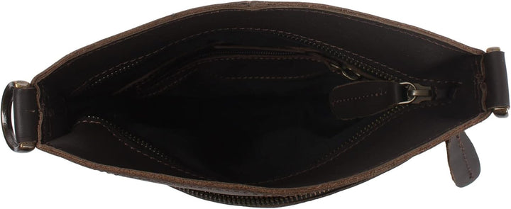 LECONI kleine Umhängetasche Damen Schultertasche Handtasche Freizeittasche Damentasche Ledertasche v