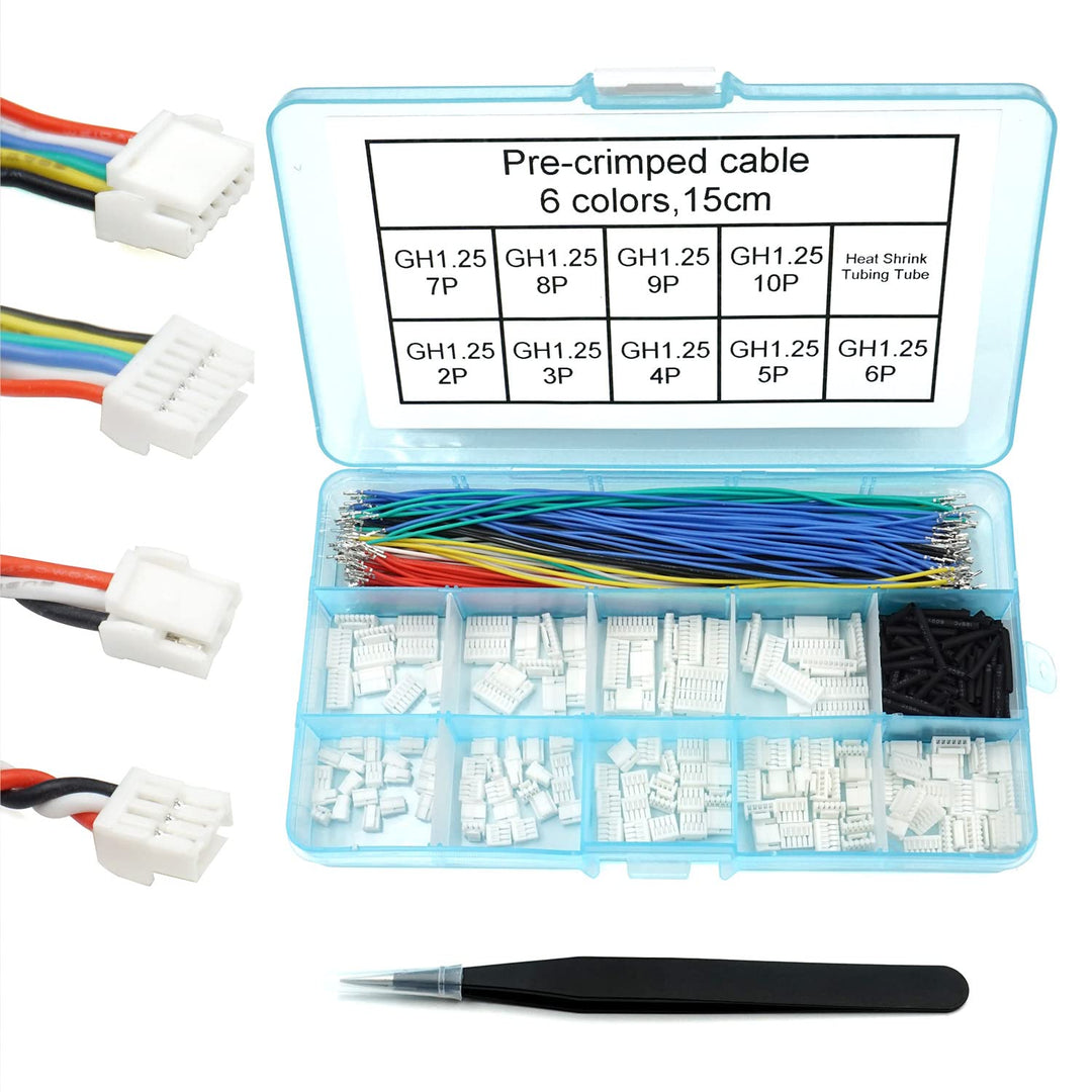 GH1.25-Stecker und vorgecrimpte Silikonkabel, kompatibel mit JST GH 1,25 mm für Pixhawk 6C 6X Pixhaw