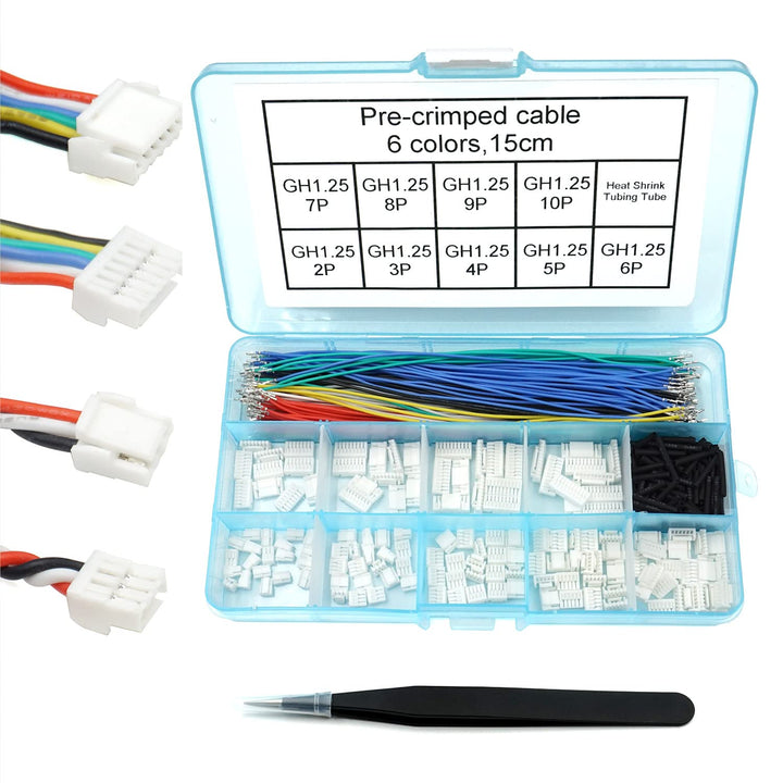 GH1.25-Stecker und vorgecrimpte Silikonkabel, kompatibel mit JST GH 1,25 mm für Pixhawk 6C 6X Pixhaw