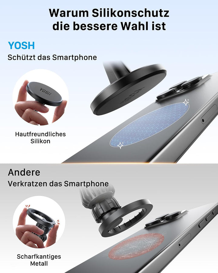 YOSH Mag-Safe Handyhalterung Auto für iPhone 15/14/13/12 Serie &amp; Magsafe-Hüllen, handyhalter Auto Ma