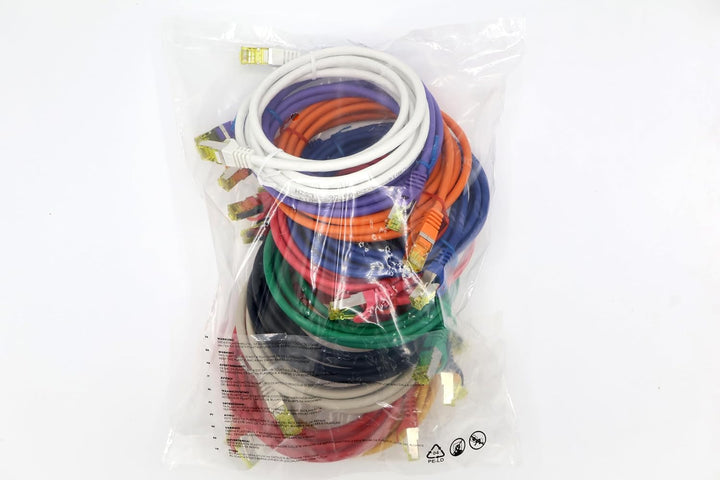 Cat.7 Netzwerkkabel 2m 10 Farben 10 Stück Cat7 Ethernetkabel Netzwerk LAN Kabel Rohkabel 10 Gb s SFT
