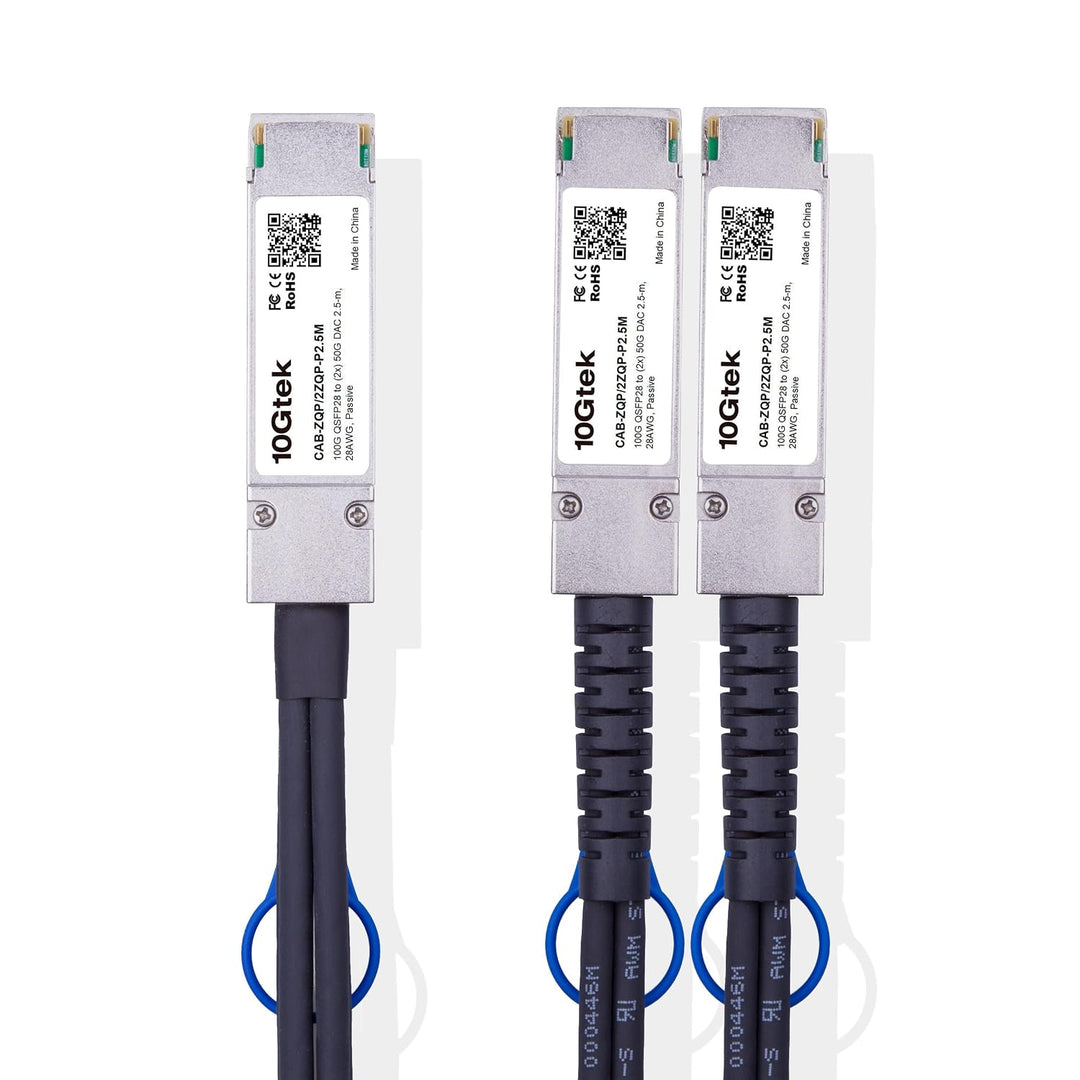 100GbE to 2x50GbE Splitter DAC, QSFP28 to 2xQSFP28 (4CHx25G to 2x2CHx25G), for Mellanox MCP7H00-G02A
