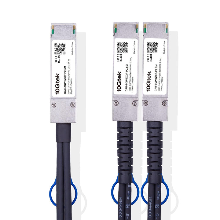 100GbE to 2x50GbE Splitter DAC, QSFP28 to 2xQSFP28 (4CHx25G to 2x2CHx25G), for Mellanox MCP7H00-G02A