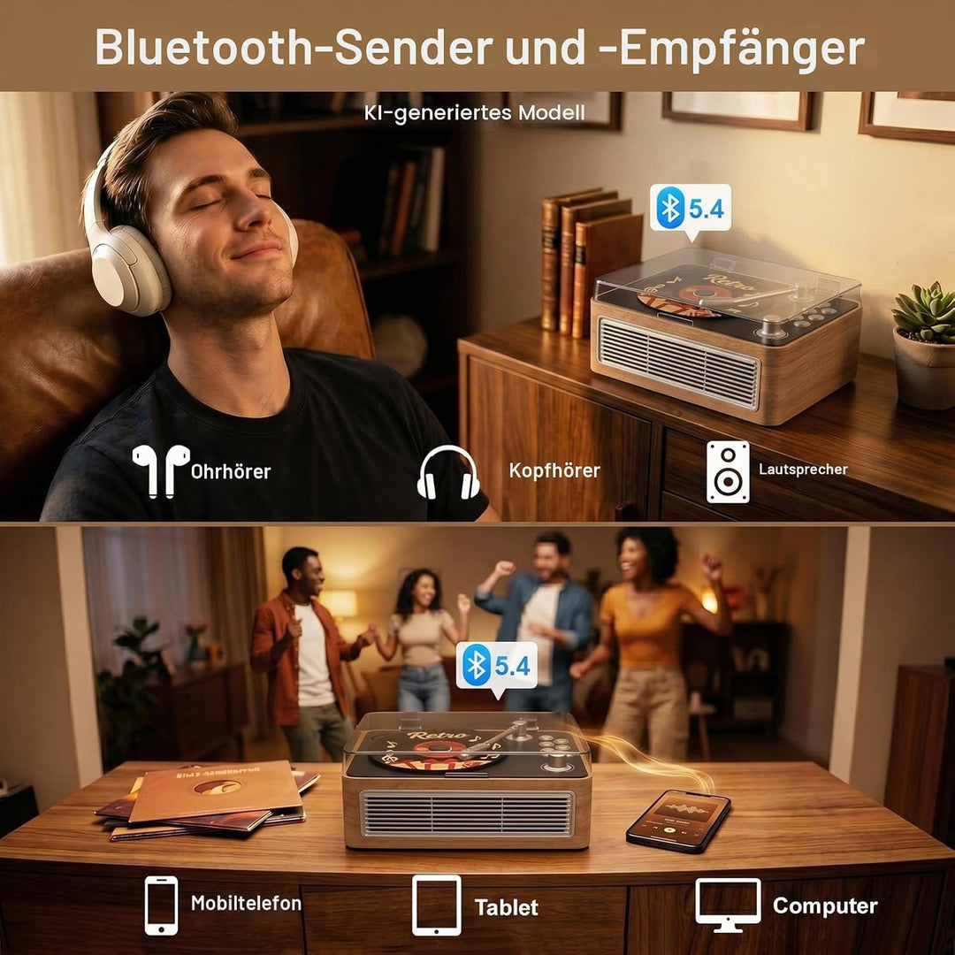 Gueray Tragbarer CD Player Bluetooth CD-Player mit Lautsprecher &amp; Radio &amp; Fernbedienung Unterstützt
