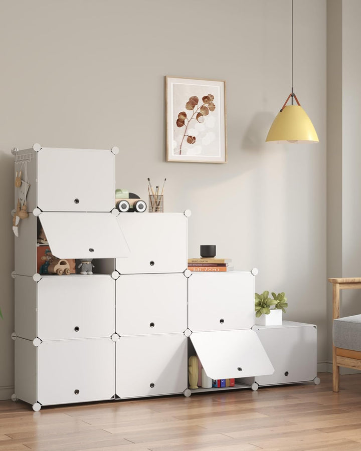 Mondeer Schuhregal, Kunststoff Schuhschrank 10 Ebenen, Schuhregal Organizer hält 40 Paar Schuhe Plat