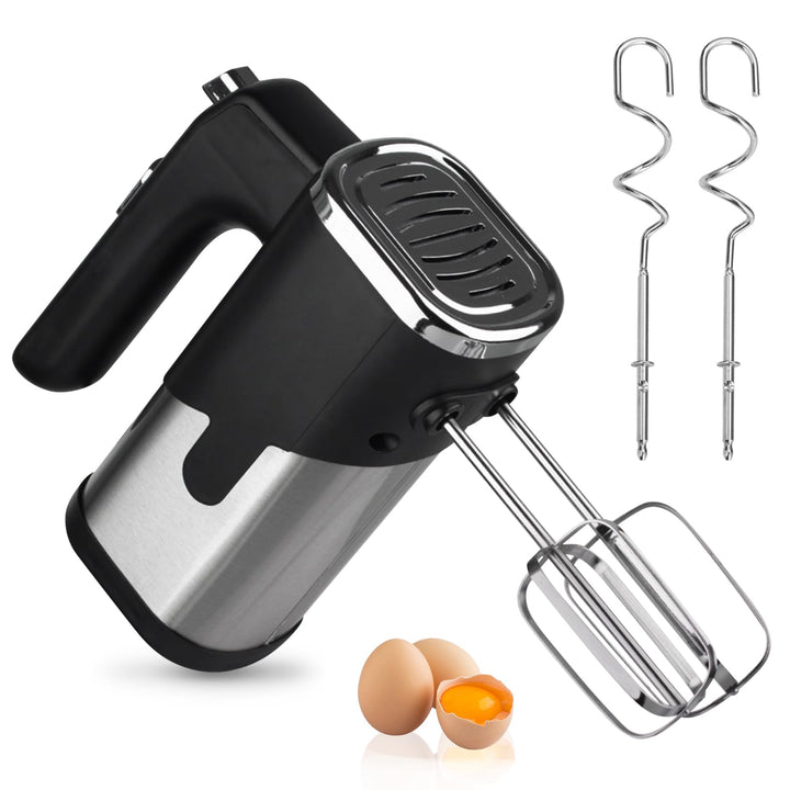 Handmixer Elektrischer 800W 5 Geschwindigkeiten, Handrührgerät Mixer Handrührer Küchenmixer Schneebe