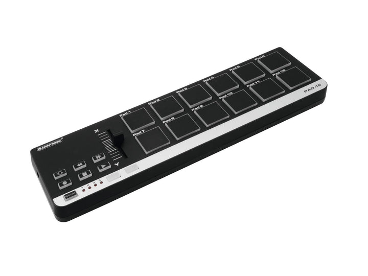 Omnitronic PAD-12 MIDI-Controller | USB-MIDI-Controller mit 12 Pads für Musiker, Produzenten und DJs