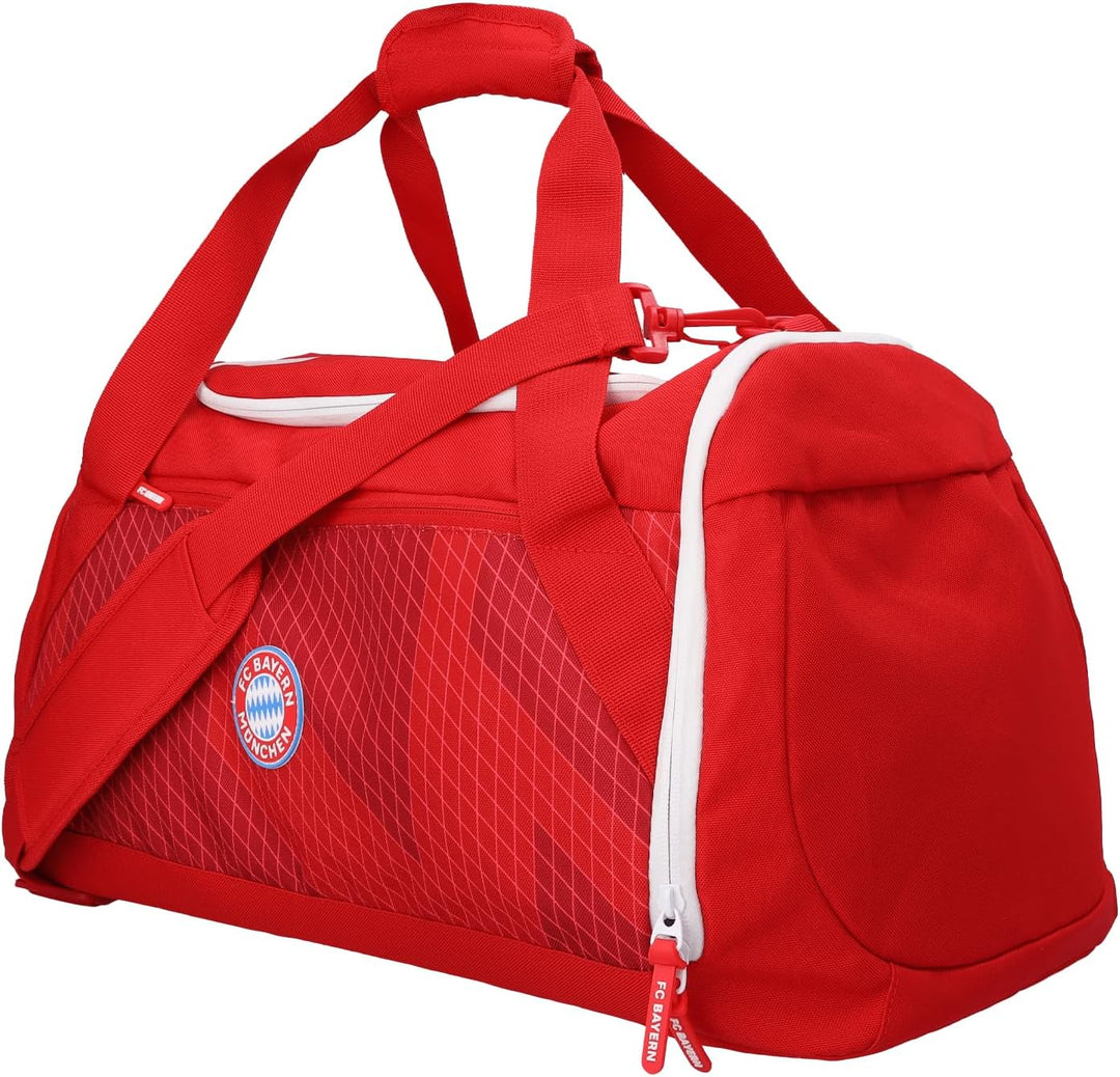 FC Bayern München I Sporttasche I Reisetasche I klein I Unisex I Rot I Füllmenge: 35 Liter