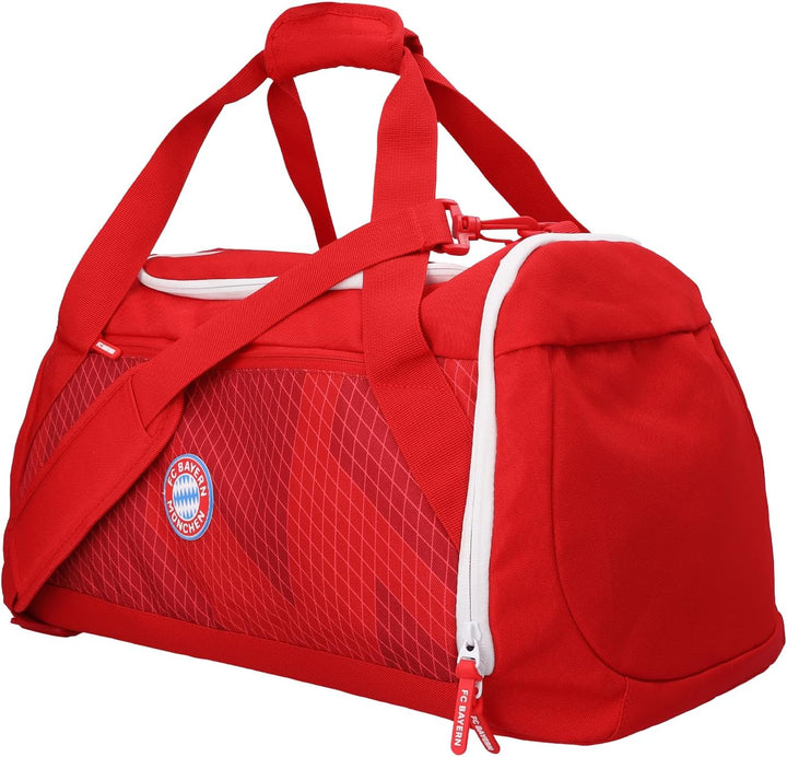 FC Bayern München I Sporttasche I Reisetasche I klein I Unisex I Rot I Füllmenge: 35 Liter