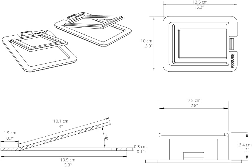 Kanto S2 Tilted Desktop Speaker Stands for Small Speakers & Compact 2”-3” Studio Monitors | Supports