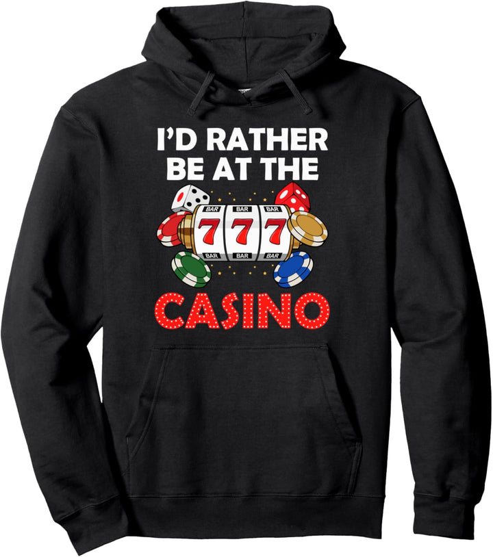 Casino Spielautomat Karte Roulette Baccarat Blackjack Gamble Pullover Hoodie