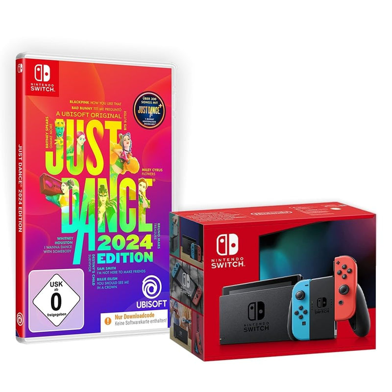 Nintendo Switch Konsole - Neon-Rot/Neon-Blau + Just Dance 24 Switch Neon-Rot/Neon-Blau "+ JD 24", Ne