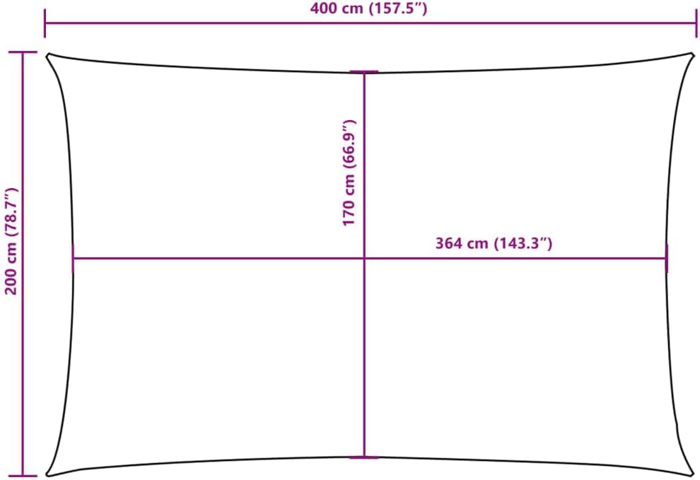 vidaXL Sonnensegel 2x4 m Beige Sonnenschutz Sonnendach Beschattung Windschutz 2 x 4 m Beige, 2 x 4 m
