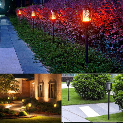 kefflum 6x Solar Flammenlicht,Solarleuchten für aussen Solar Gartenleuchten 96 Led Solarlampe Solar