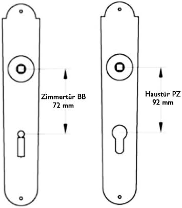 Antikas - Türklinken Garnitur mit Porzellangriffen -Bella Siena antico- Streublumenmuster