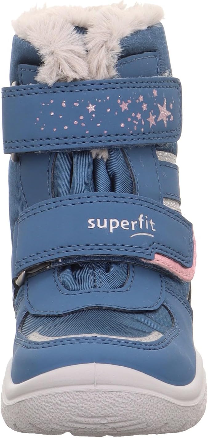 Superfit Mädchen Crystal Warm Gefütterte Gore-tex Schneestiefel 25 EU Schmal Blau Grau 8020, 25 EU S