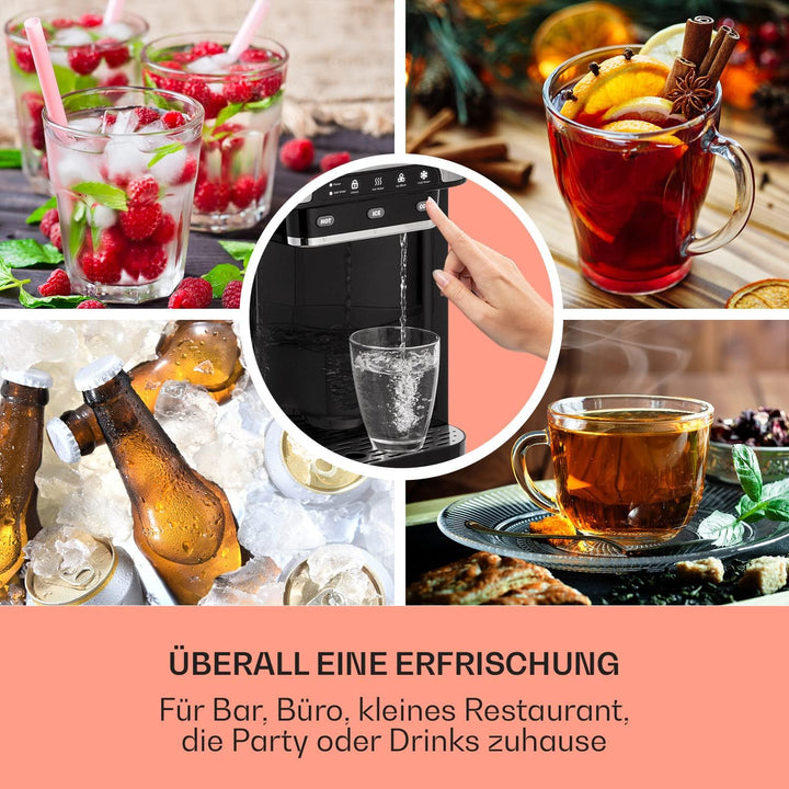 Klarstein Eiswürfelmaschine für Zuhause Camping Gastro, Schnelle Mini Eiswürfelmaschine Klein, Profi