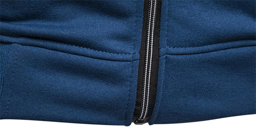 Sportjacke Herren Casual Sweatjacke Zip Kordelzug Hoodie Sweatshirt Jacke Basic mit Kapuze Langarm K