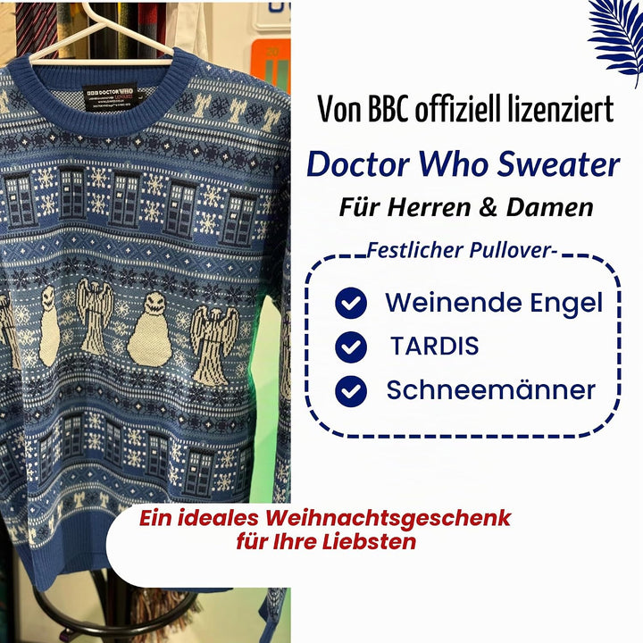 DOCTOR WHO Christmas Sweater - Offizieller BBC Festlicher Pullover, XS