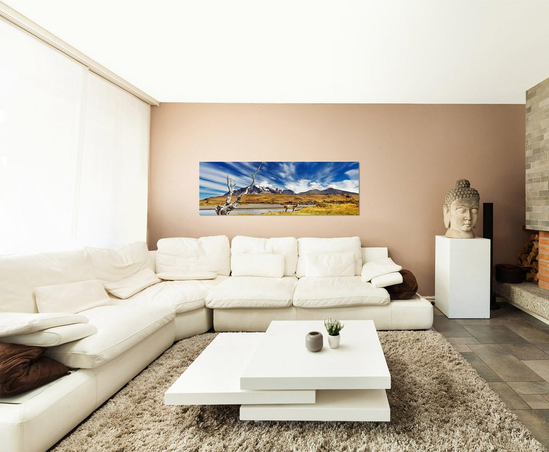 Augenblicke Wandbilder Leinwandbild als Panorama in 150x50cm Chile Patagonien Nationalpark Landschaf