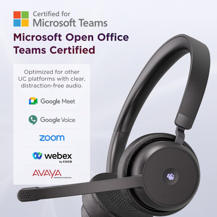 Lenovo - Headset - On-Ear - Bluetooth - kabellos - Adapter USB-A via Bluetooth - Schwarz - Zertifizi