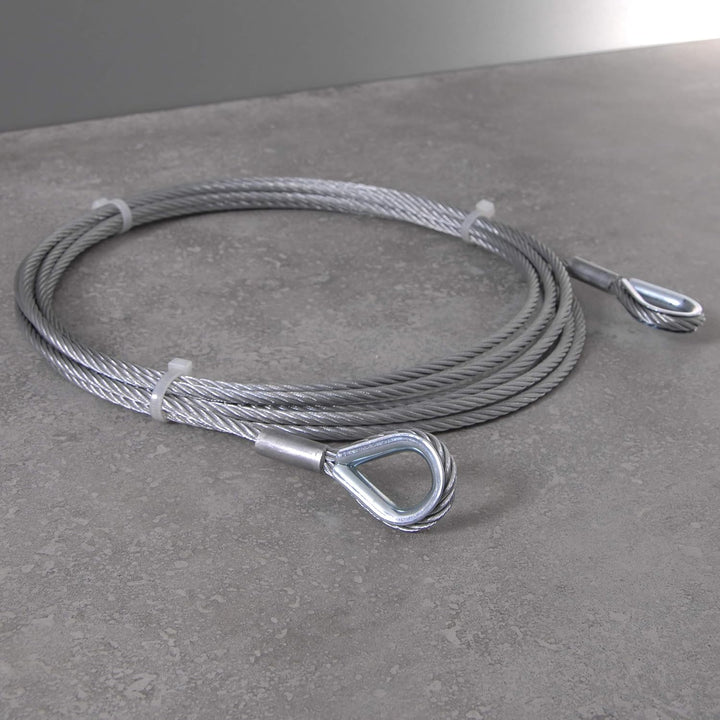 Drahtseil mit Kauschen, Stahlseil mit Kauschen – Anschlagseil, Stahlseil mit Ösen | verzinkt | Ø12mm