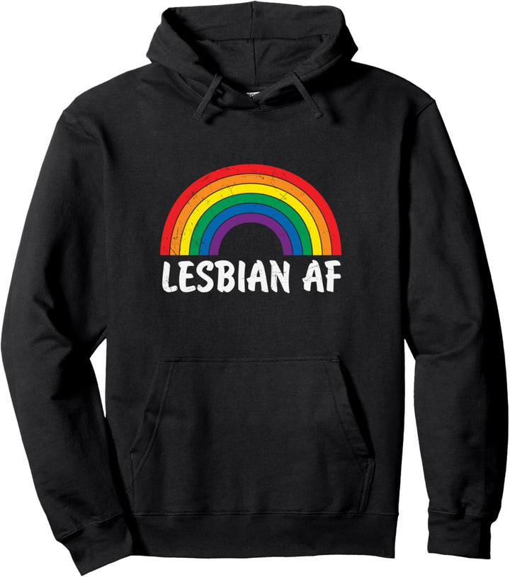 Lesbian AF Matching Bi Sexual Gay Couples LGBT Pride Flag Pullover Hoodie