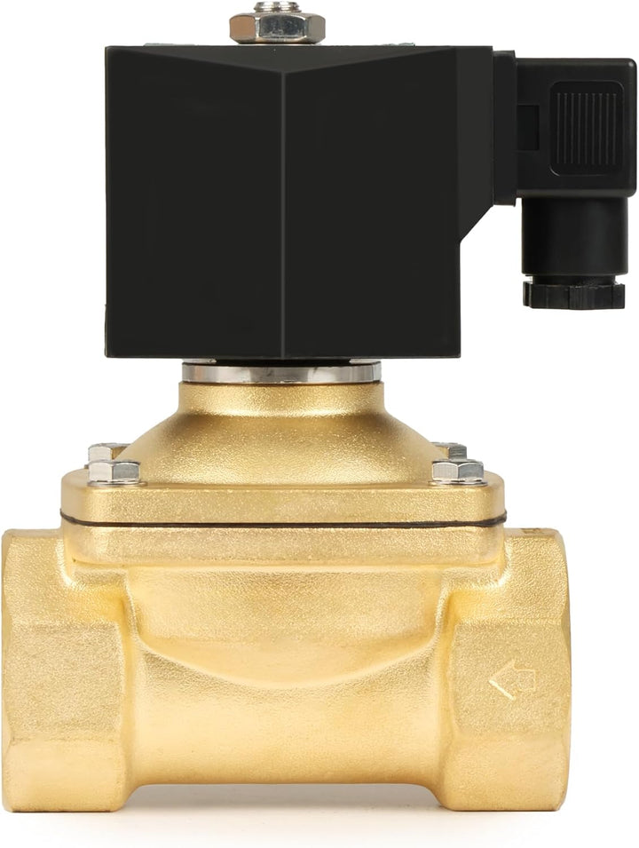 U.S. Solid Solenoid Valve Magnetventil Messing G 1 1/2" 230V AC stromlos geschlossen NC 0-10 bar, el