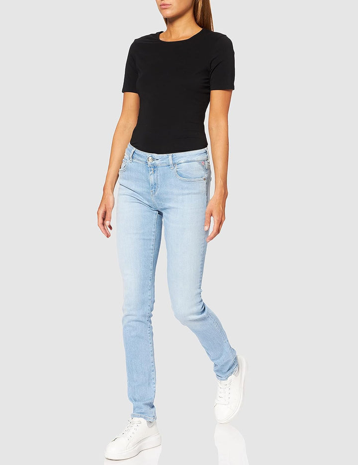 Replay Damen Faaby Rose Label Jeans 32W / 28L 010 Light Blue, 32W / 28L 010 Light Blue