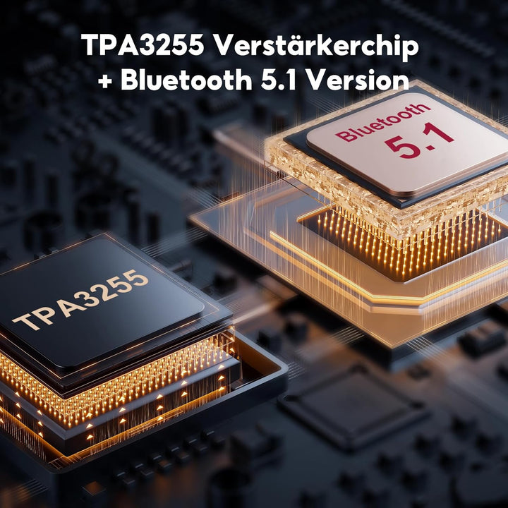 AIYIMA A08Pro Bluetooth 5.1 TPA3255 Mini-Leistungsverstärker 2.0/2.1-Kanal 300 W x 2 (4 Ohm) HiFi-St