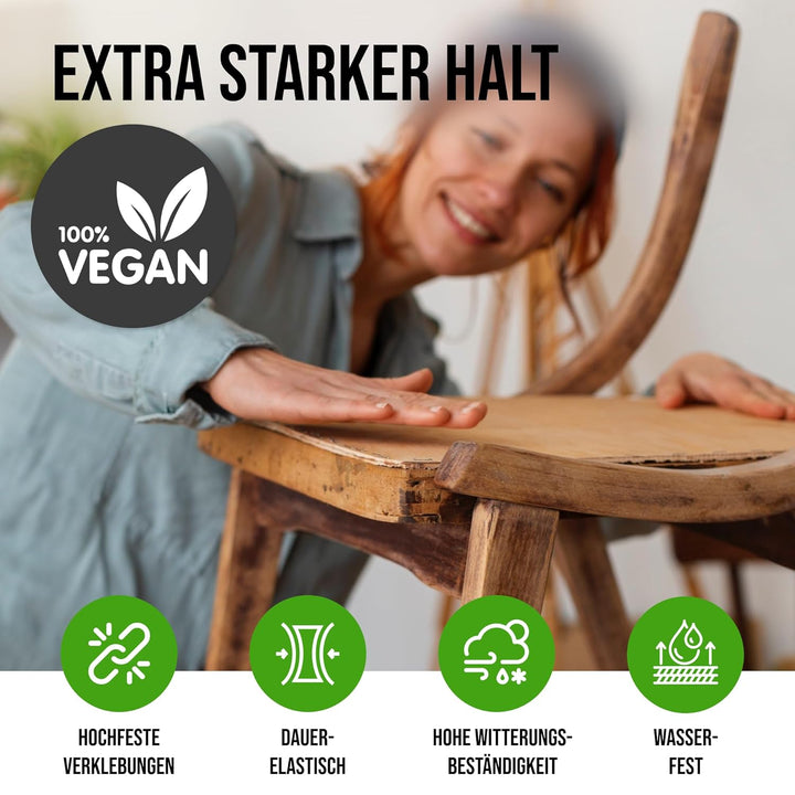 Kövulfix Rekord 600g Schnellkleber + Sparbehälter 0,4l + Auftragspinsel Kontaktklebstoff Universalkl