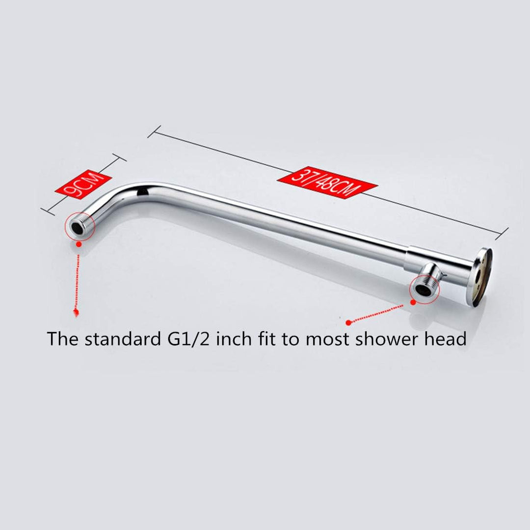 Melairy Verchromter, glänzend hängender Duscharm mit Messinghalterung 37 cm Wandmontage Duscharm aus