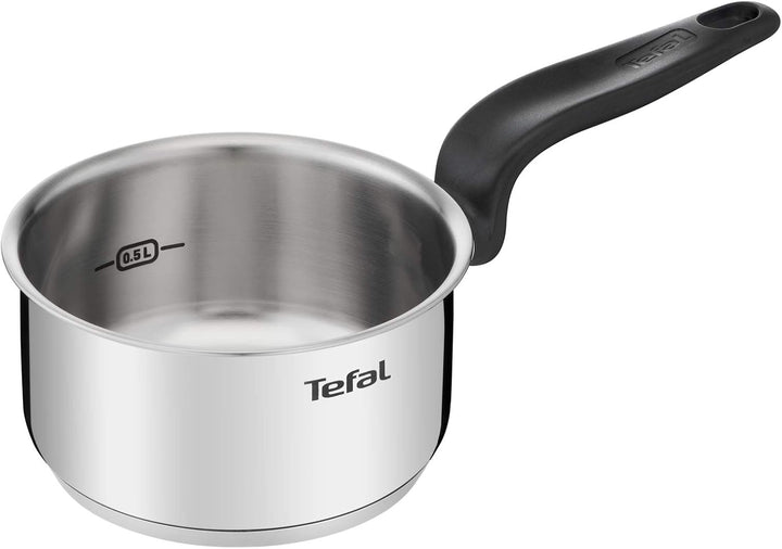Tefal Primary Stielkasserolle 14 cm (1 L) 10 Jahre Garantie, hochwertiger Edelstahl, Induktion, Schm