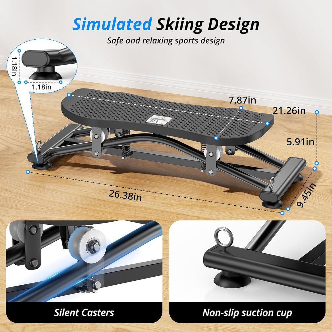 Balance Trainer Simulierte Skimaschine Widerstandsbasiertes Home Fitnessgerät Swing Stepper & Sidest