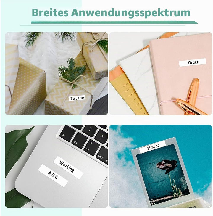 3x Labelwell 19mm Kompatibler Schriftband Ersatz für DYMO D1 45803 S0720830 Schwarz auf Weiss für Dy