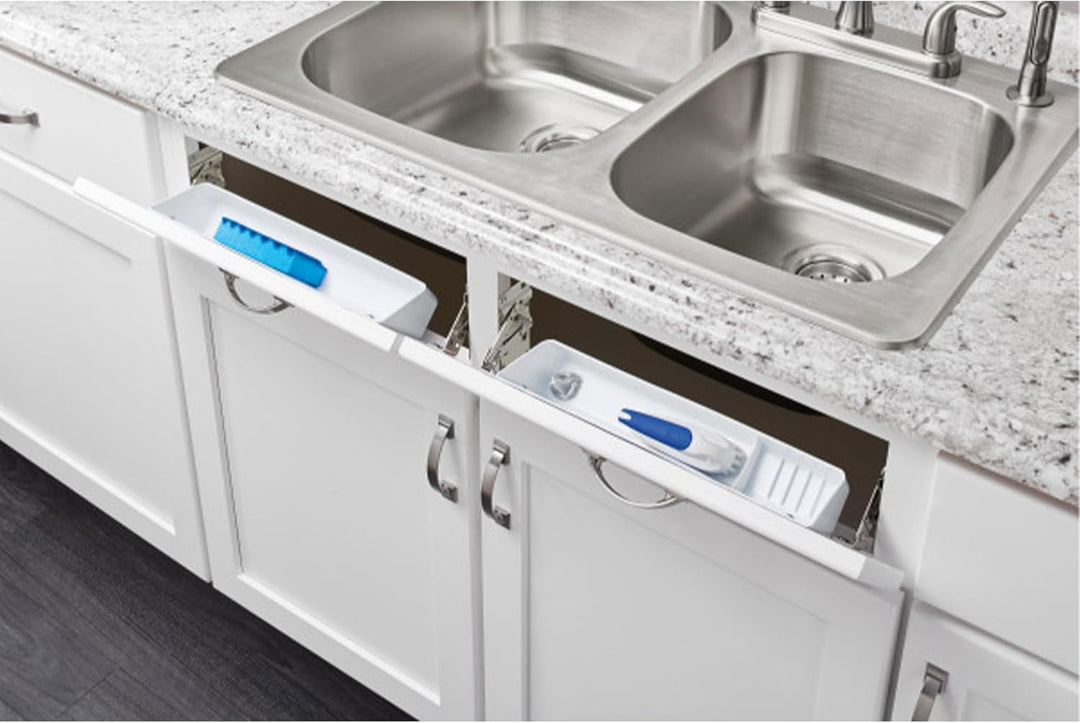 Rev-A-Shelf - 6572-11-11-52 – 27,9 cm weisse Polymer-Ausguss-Frontschalen und Scharniere 11 in., 27.